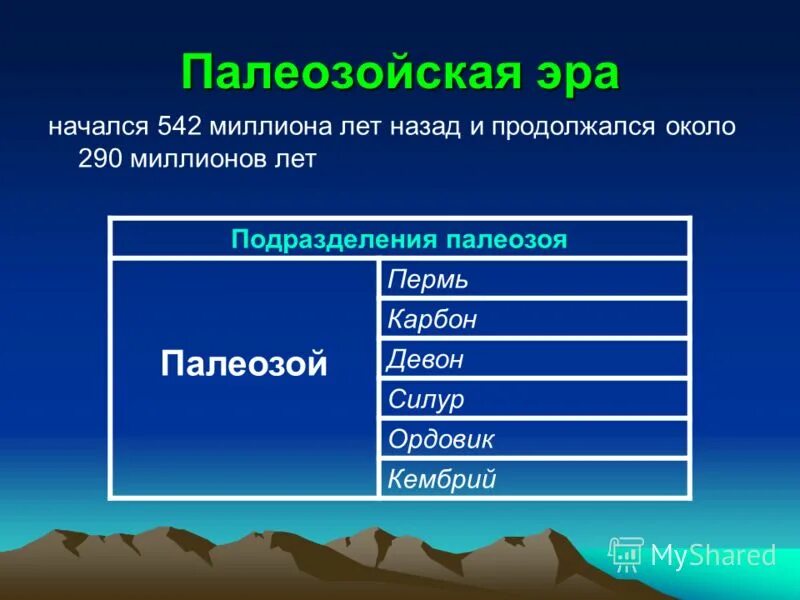 Протерозойская 2 палеозойская 3 мезозойская