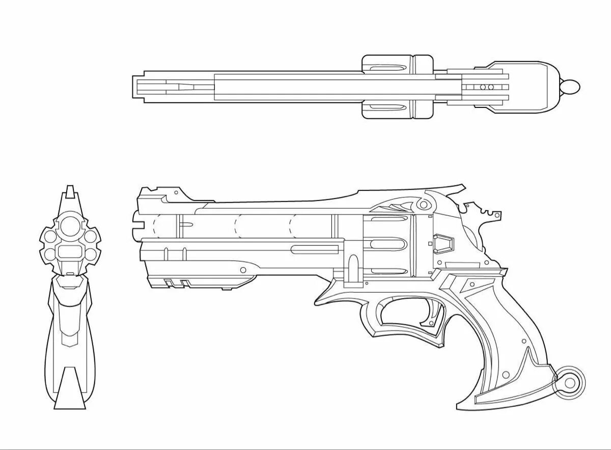 3d пистолет скачать чертеж cdr IMI Desert Eagle .50AE из бумаги, модели сборные бумажные скачать бесплатно. Pap