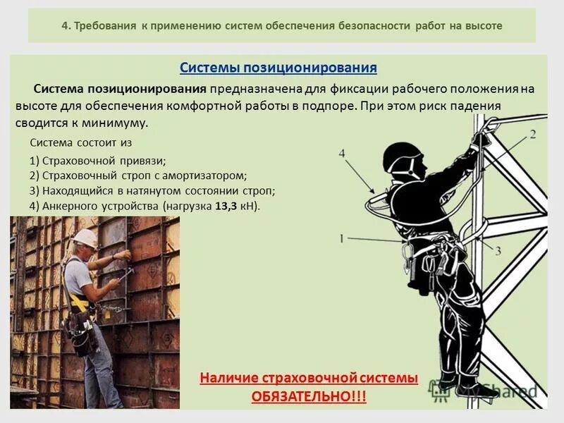 Какие требования к применению. Система позиционирования. Система позиционирования при работе на высоте. Системы безопасности на высоте. Страховочная система и система позиционирования.