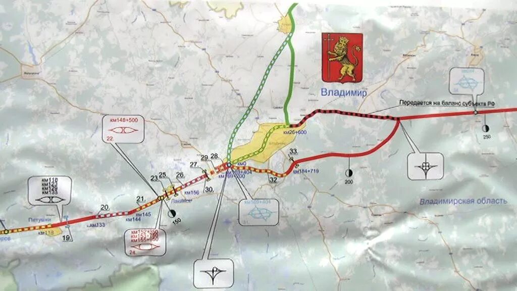 Дороги города владимира. Проект Северного обхода Владимира. Проект Северного объезда г. Владимира. М7 трасса в объезд Владимира.