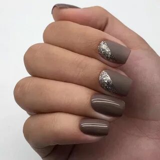 Ногти серый коричневый
