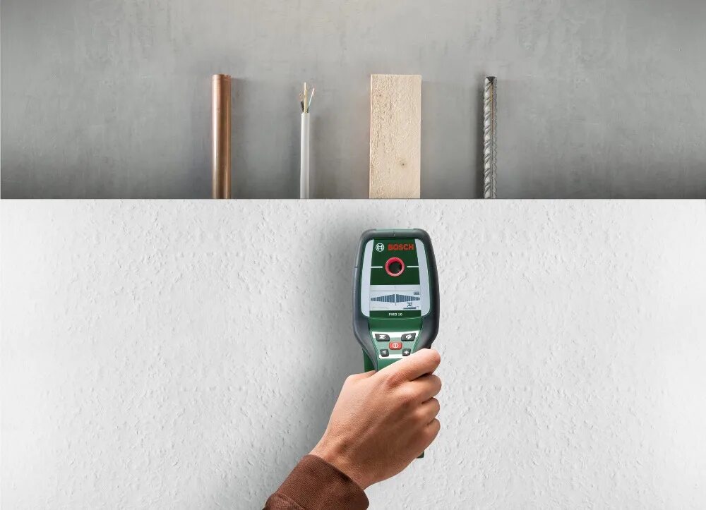 Как обнаружить проводку в стене. Детектор bosch pmd 10. прибор скрытой проводки bosch pmd 10. детектор проводки бош универсальный. прибор бош для обнаружения проводки в стене.