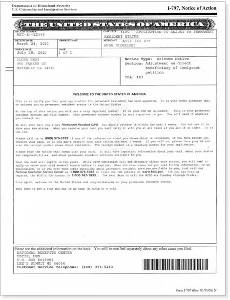 Immigration form. Form i-797c immigration. Notice of action. I797c. Форма i-797.