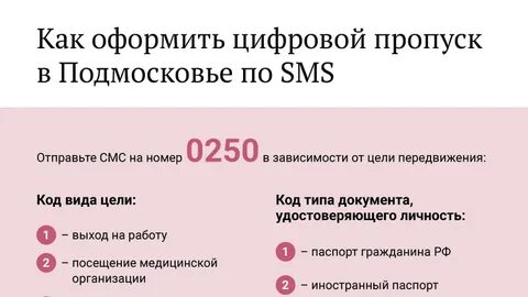 Получить смс пропуск