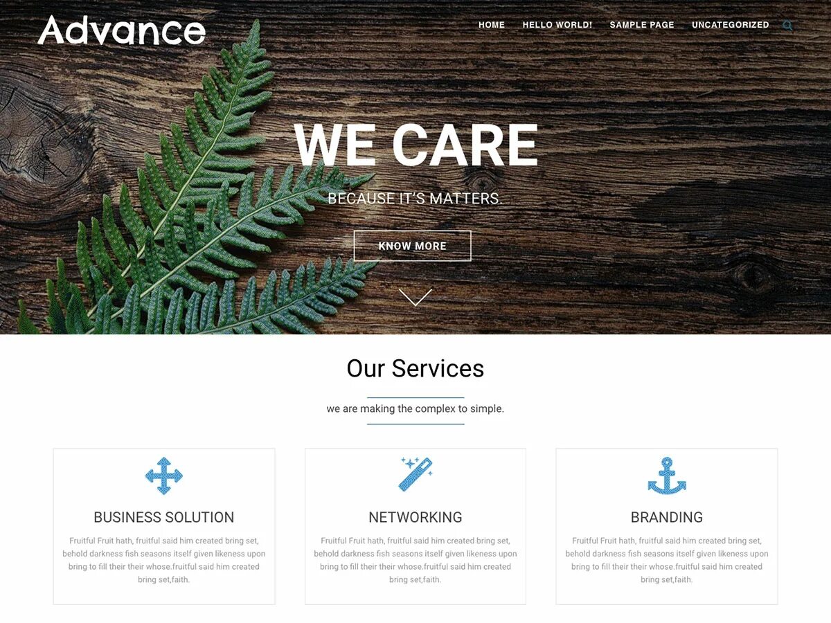 Advanced theme
