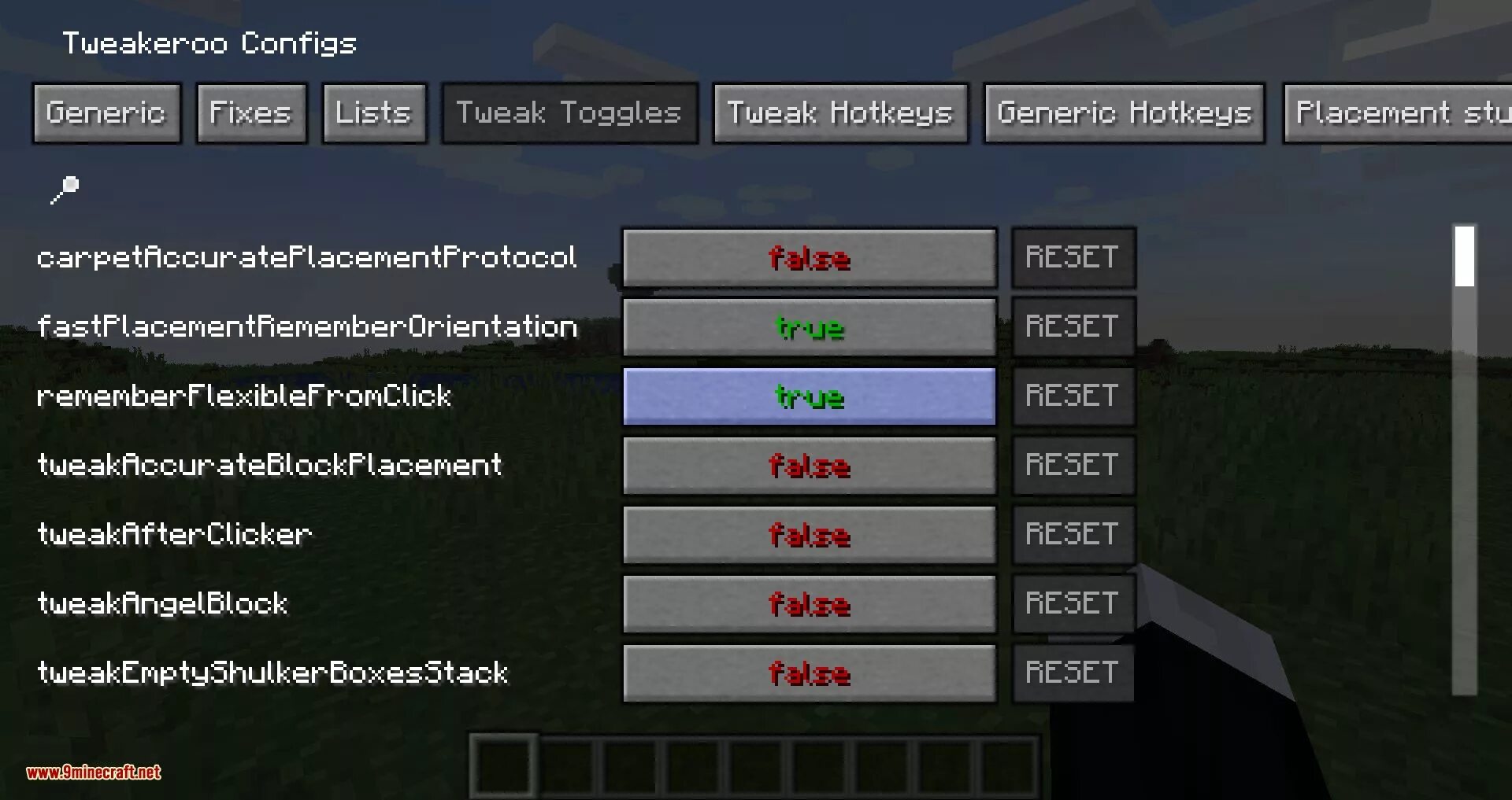 Accurate block placement forge
