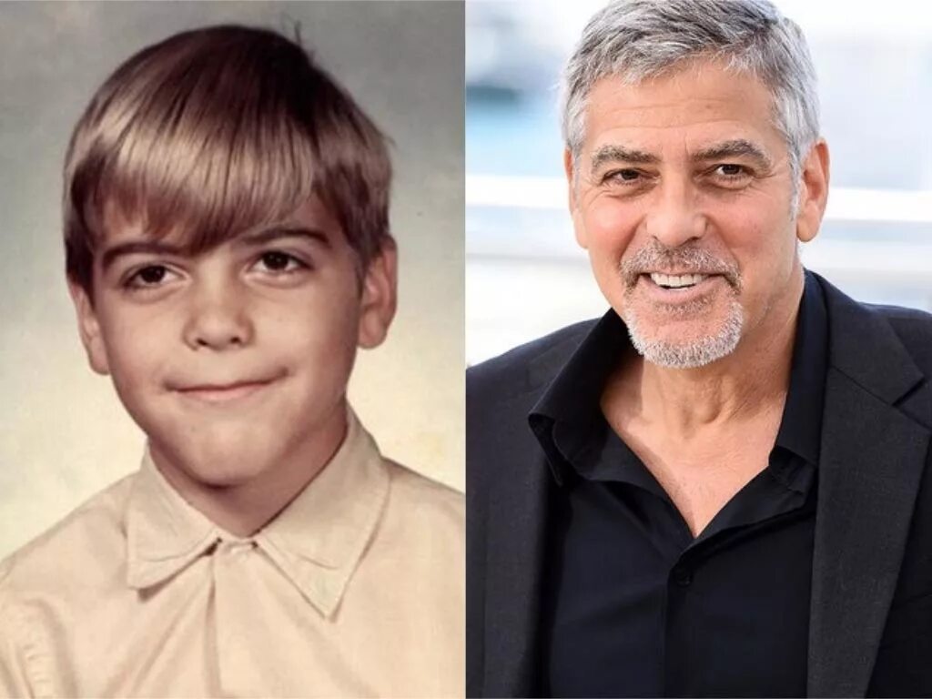 Джордж Клуни в молодости и сейчас. Джордж Клуни в детстве. Мама Джорджа Клуни в молодости.