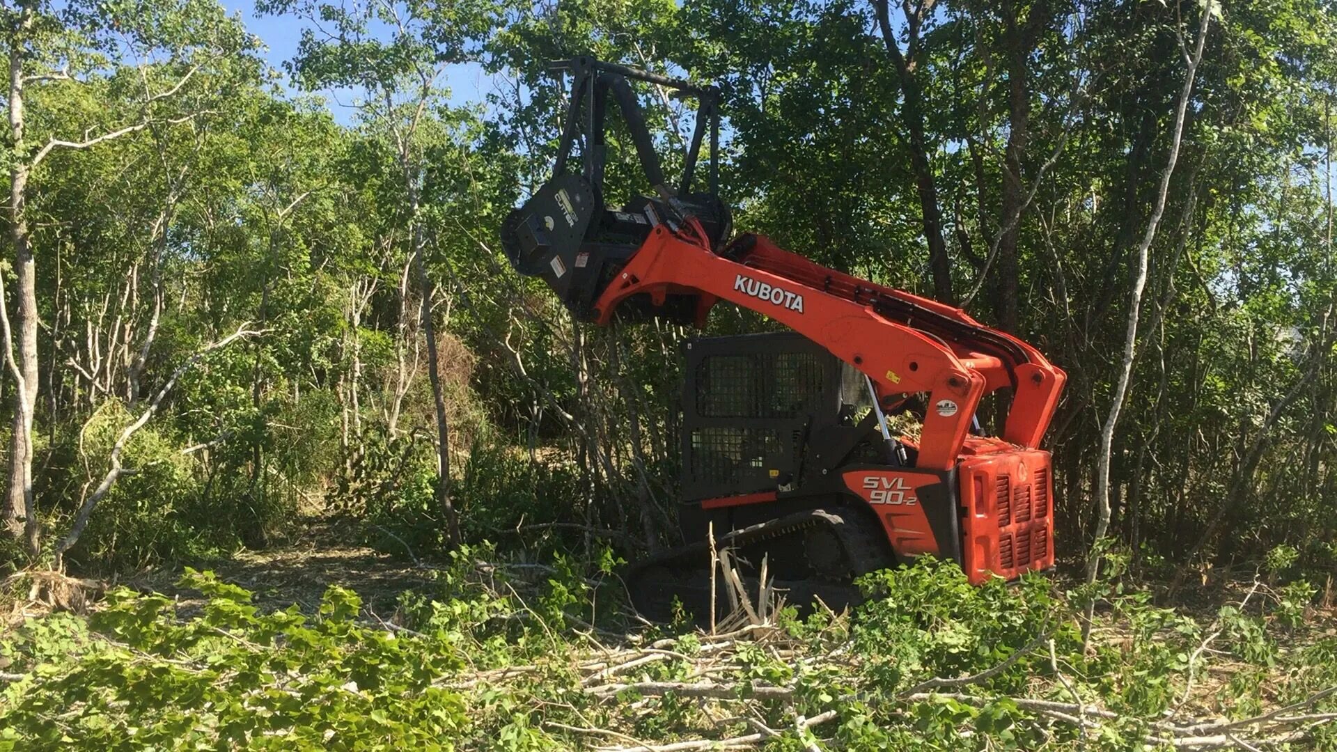 Clearing land. Land clearing. Fae bl1/ex - the Forestry Mulcher for Excavators. Land clearing and Leveling Machines. Best Land clearing attachment- the Intimidator - Danuser.