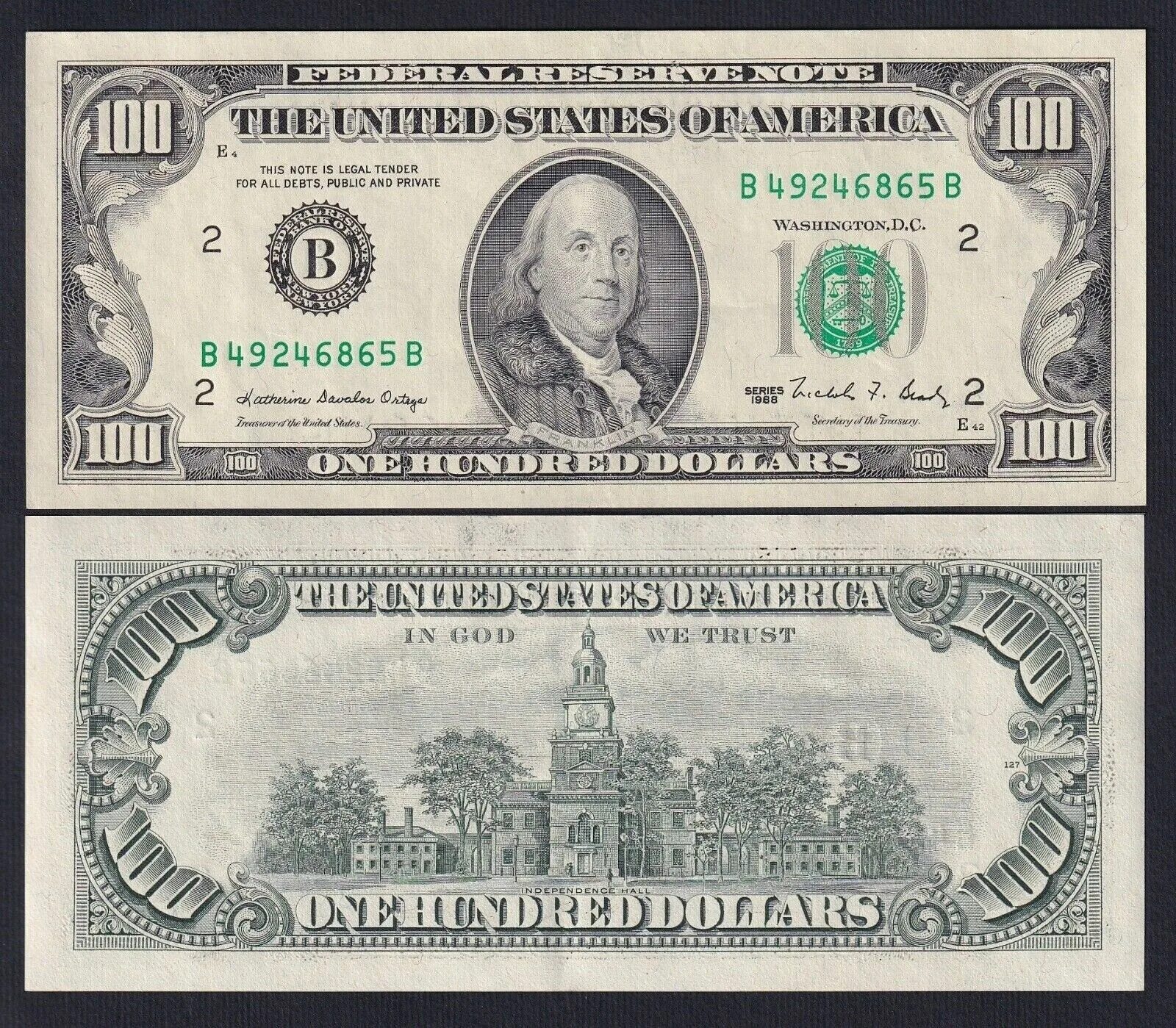 Errors Rare 1974 US America $100 Banknote Mistake Cut Print eBay