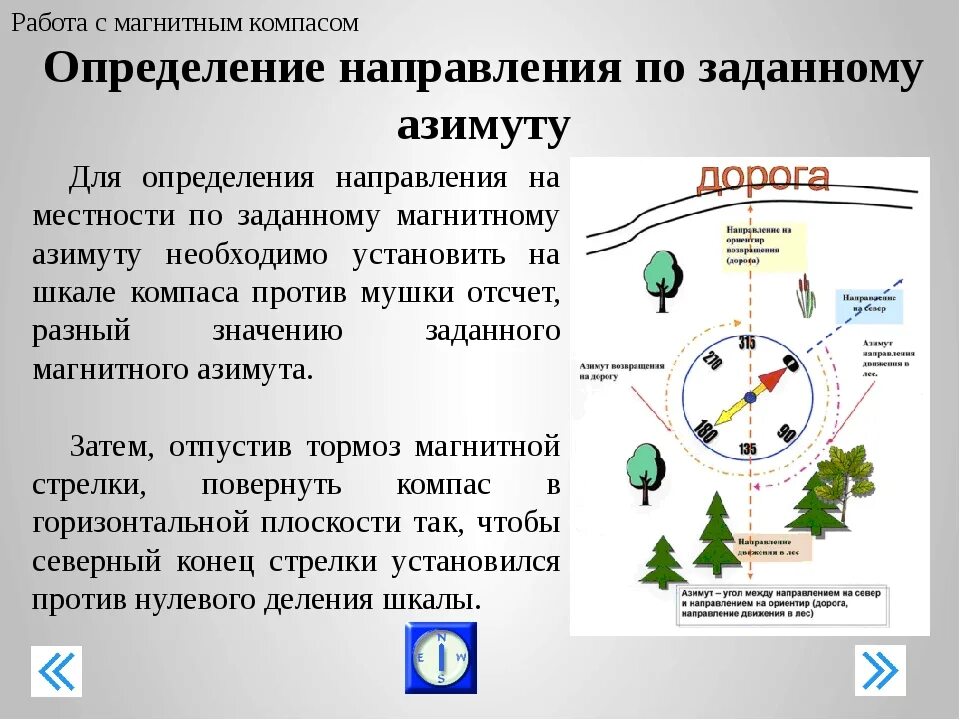 Как определить направление азимута. Как определить направление движения. Ориентирование на местности по карте и компасу Азимут. Ориентация на местности с помощью компаса и карты. Правила работы с картой