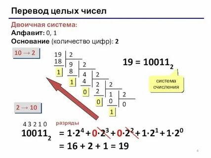 Перевести слово в двоичную систему