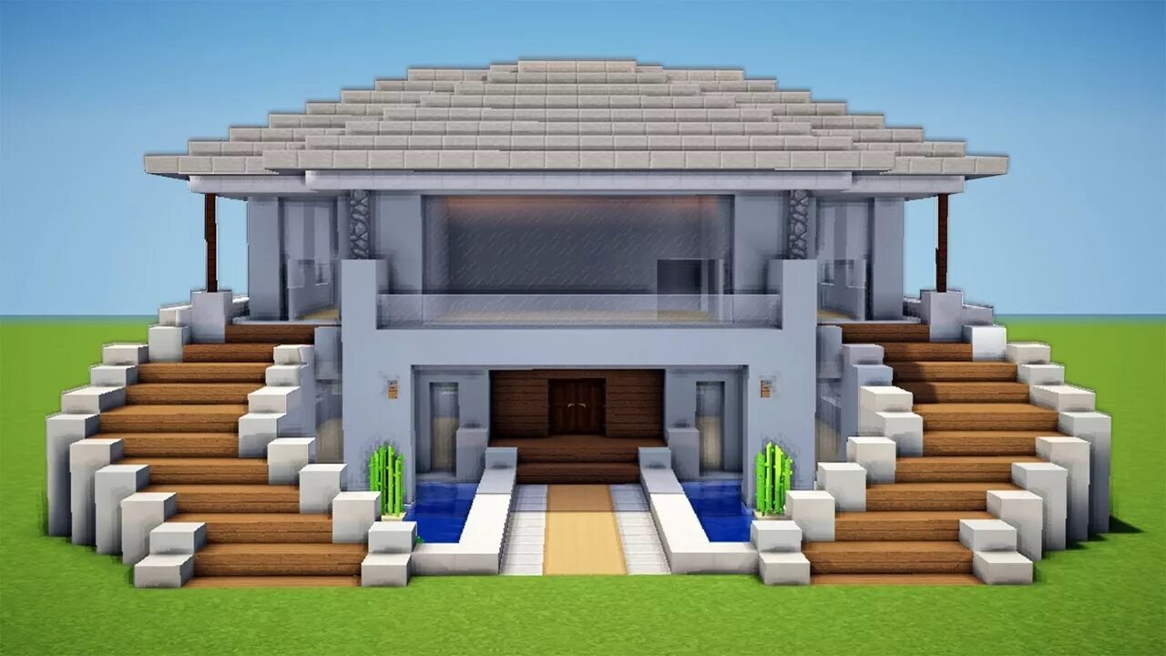 Minecraft - How to build a huge modern house 2 - YouTube