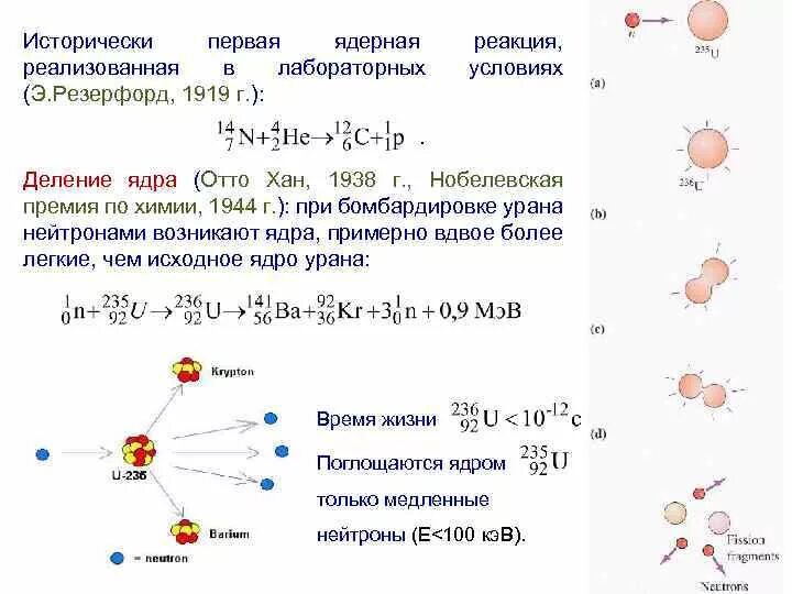 Какая бомбардирующая частица участвует в ядерной