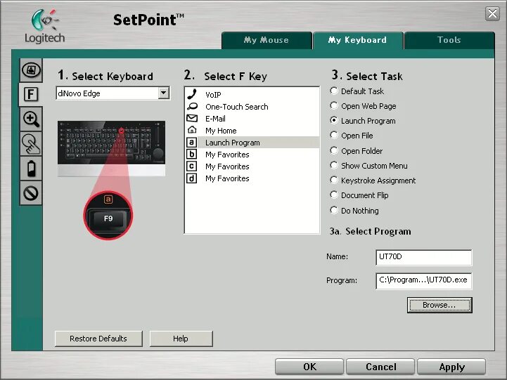 Logitech как установить на компьютере. Setpoint. logitech setpoint 6.70.55. сет поинт логитек. скрины setpoint.
