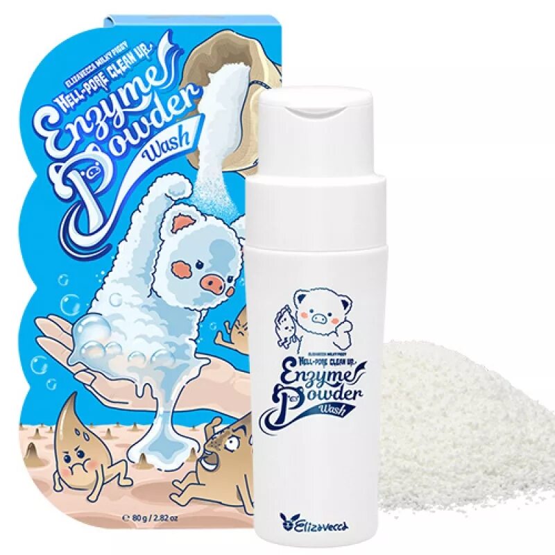 Elizavecca Milky Piggy Hell-Pore clean up Enzyme Powder Wash. Elizavecca энзимная пудра для умывания. [Elizavecca] очищающая энзимная пудра Milky Piggy Hell-Pore clean up Enzyme Powder Wash, 80 гр. Elizavecca энзимная пудра для умывания Milky Piggy Hell-Pore clean. Elizavecca milky piggy hell pore clean up