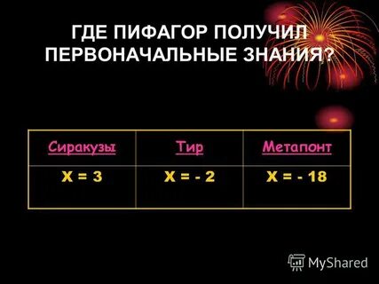 Первоначальные знания