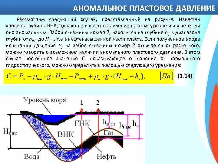 Относительная глубина воды. Аномальность пластового давления. Аномальное пластовое давление. Пластовое давление скважины это. Горное и пластовое давление.