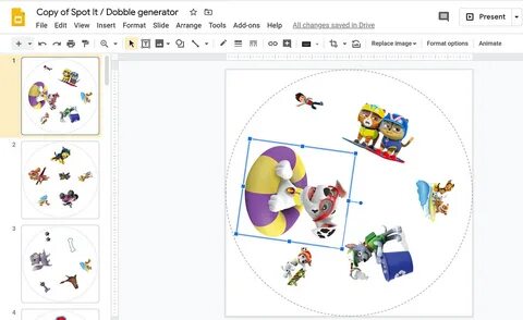 Make your own Dobble  Spot It game with Google Slides and Apps Script by R...