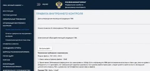 Программы осуществления правил внутреннего контроля