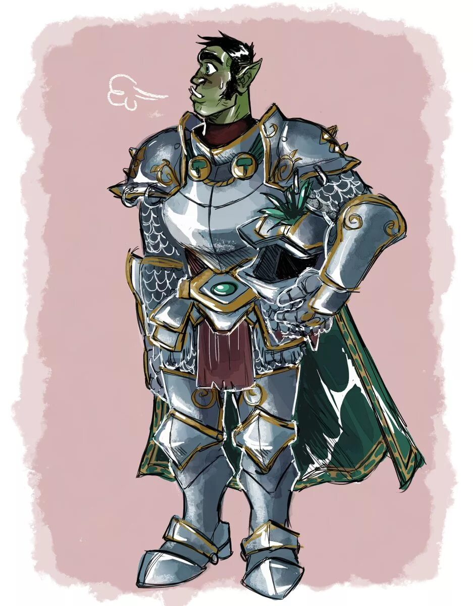 Fantasy battles воин. Гоблин воин днд. Орк рыцарь. Полуорк клирик. Полуорк паладин.