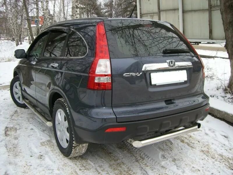 Honda CR-V 2006-2009. Honda CRV 2009 защита бампера.