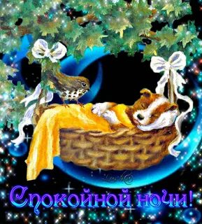 Спокойной ночи гифки мерцающие зимние
