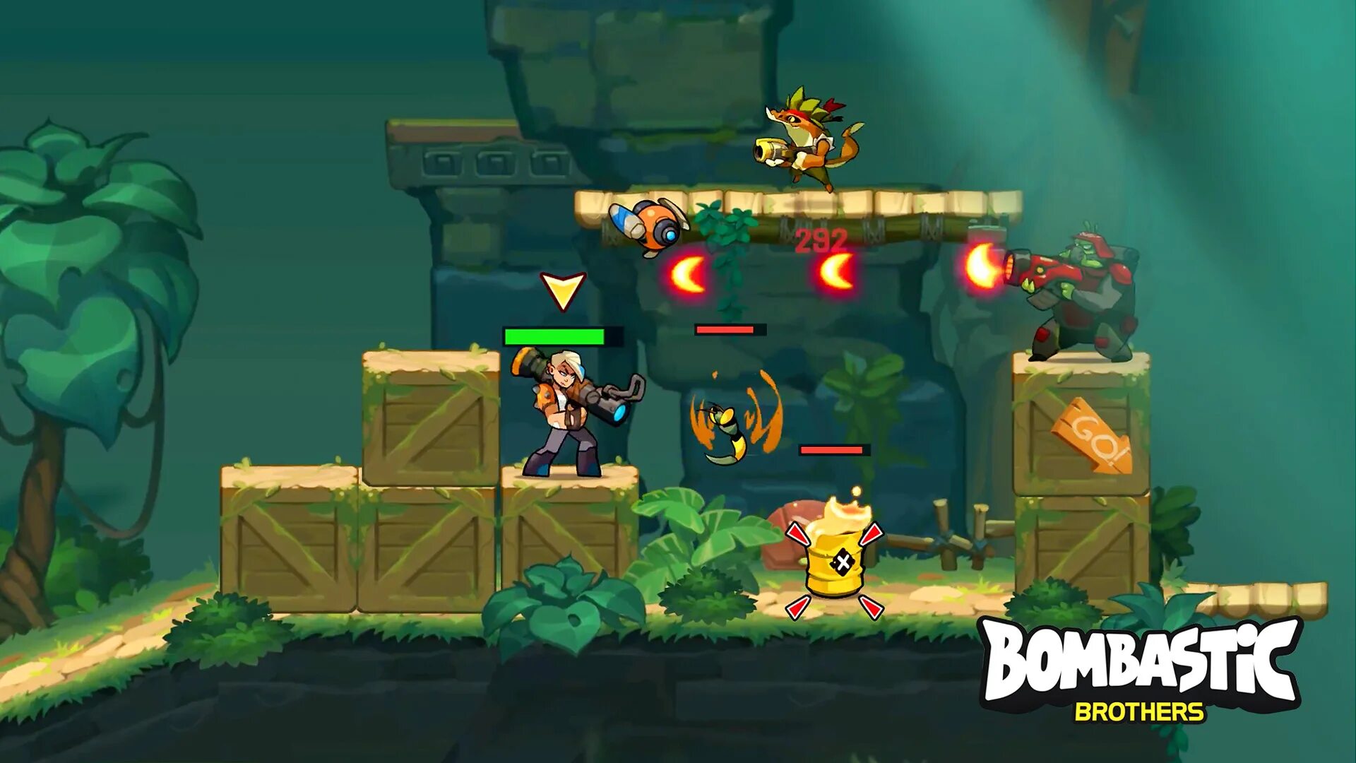 Игры андроид brothers. Boombastic brothers. Бомбастик игра. Игра Bombastic brothers Скриншоты. Bombastic brothers – Run & Gun.