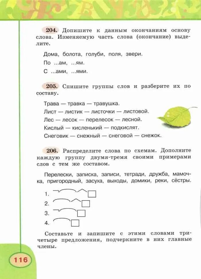 Контрольная 3 класс климанова. Распределите слова по схемам. Окончание в слове лист листик. Схема слова перелесок. Распределите слова по схемам дополните каждую группу двумя.