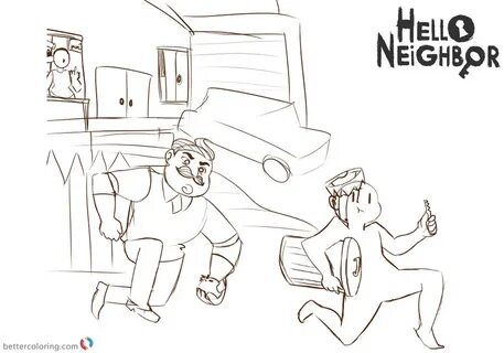 Раскраска для детей привет сосед