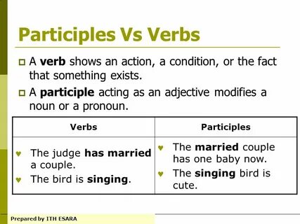 Participle verbs