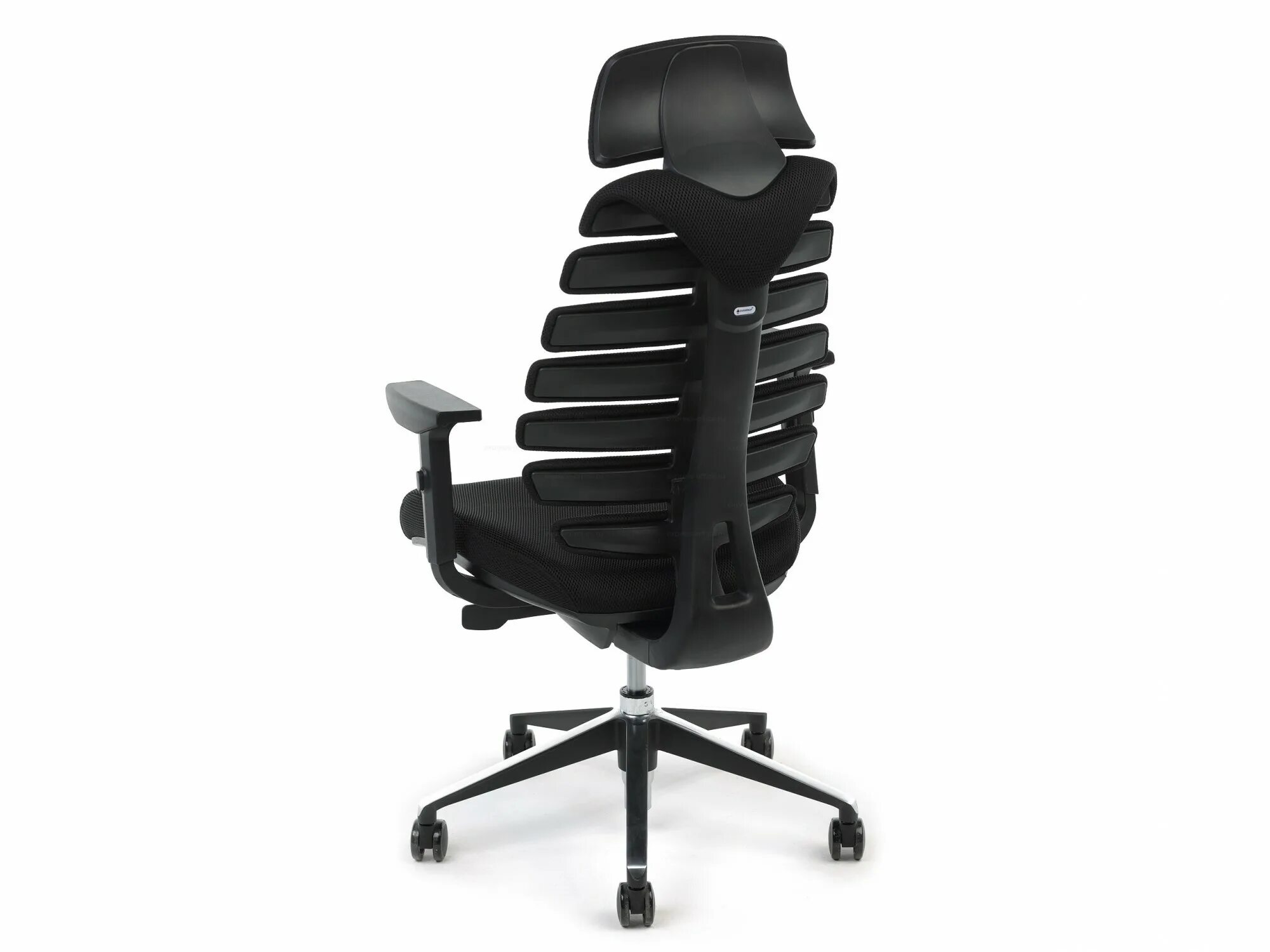 Кресло для руководителя Everprof Ergo Black черное (ткань, алюминий)