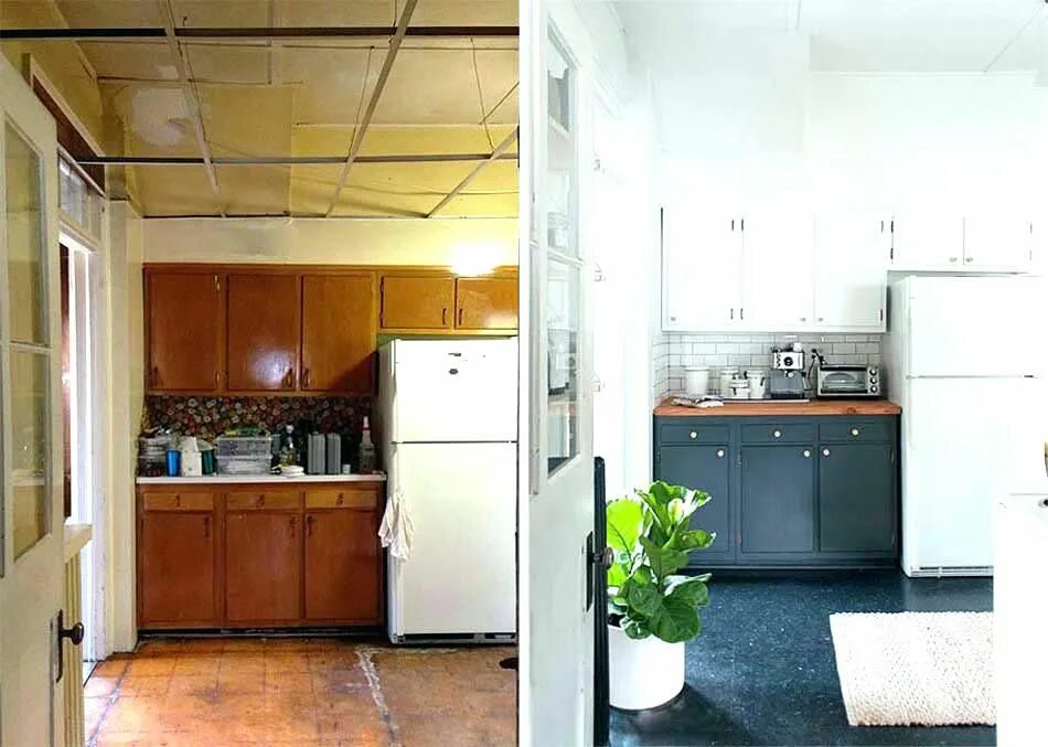 Renter's Kitchen Cabinet Cover Up