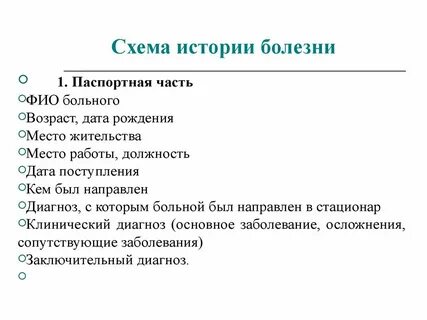 История болезни болезни глаза