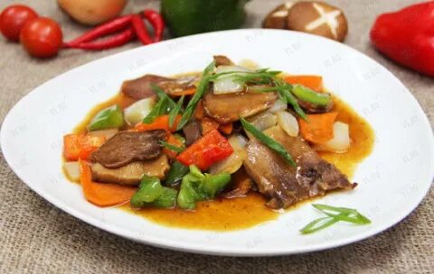 Язык с овощами