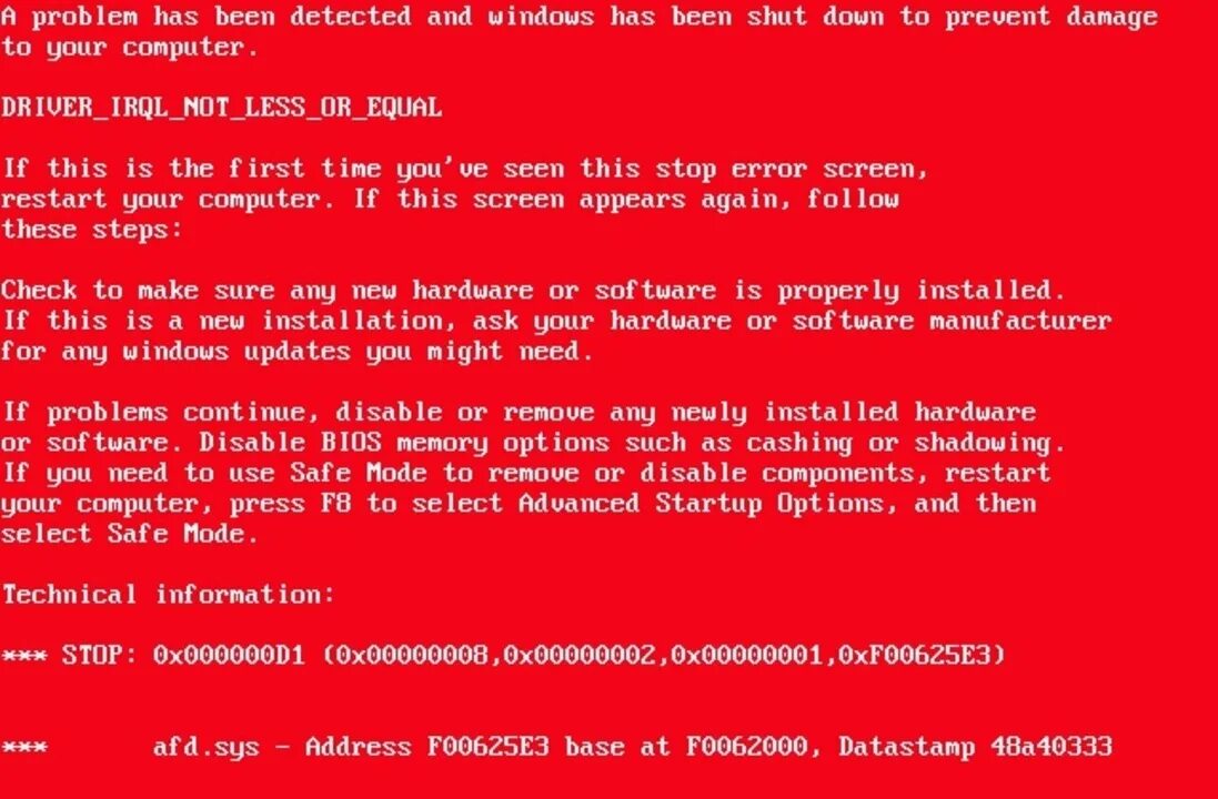 Ошибка компьютера ответ. Красный экран смерти. Красный экран смерти Windows 7. Синий экран. Красный экран смерти Windows 10.