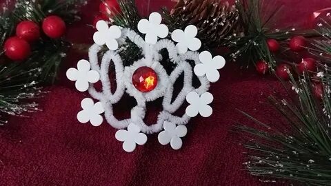 Снежинки из синельной проволоки своими руками
