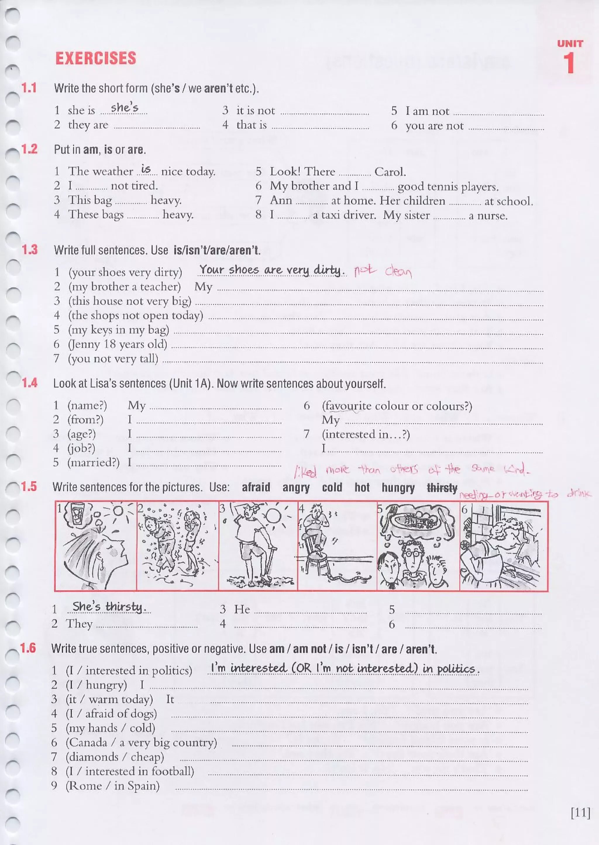 Write sentences with s or s. Exercises unit 1 ответы write the short form. unit 1 exercises 1.1 write the short form ответы. write the sentences in a short form. unit 1 exercises 1.1 write the short form she&#039;s we aren&#039;t etc ответы.