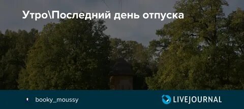 Последний день отпуска года