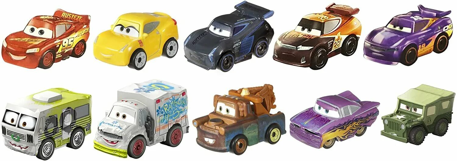 Набор машин Mattel cars Mini Racers. Мини машинки Тачки 3 Маттел. Disney Pixar cars Mini Racers. Мини машинки Тачки 3 Маттел набор.