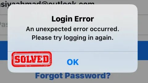 Login error