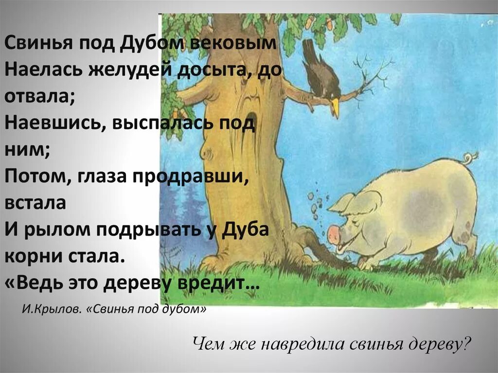 Свинья под дубом басня крылова 5 класс. Басня крылова свинья под дубом вековым. "свинья под дубом басня крылов свинья. Свинья под дубом кратко. Басня крылова свинья и жёлуди.