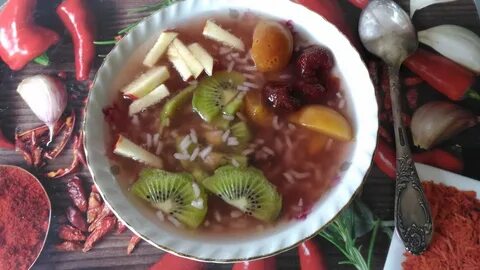 Суп из сухофруктов с рисом