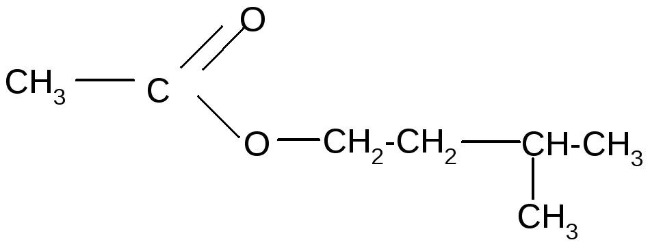 Изо амиловый эфир уксусной кислоты. Формула изоамилацетата. Амилацетат структурная формула. Изовмиловый эфир усксусной кислоты.