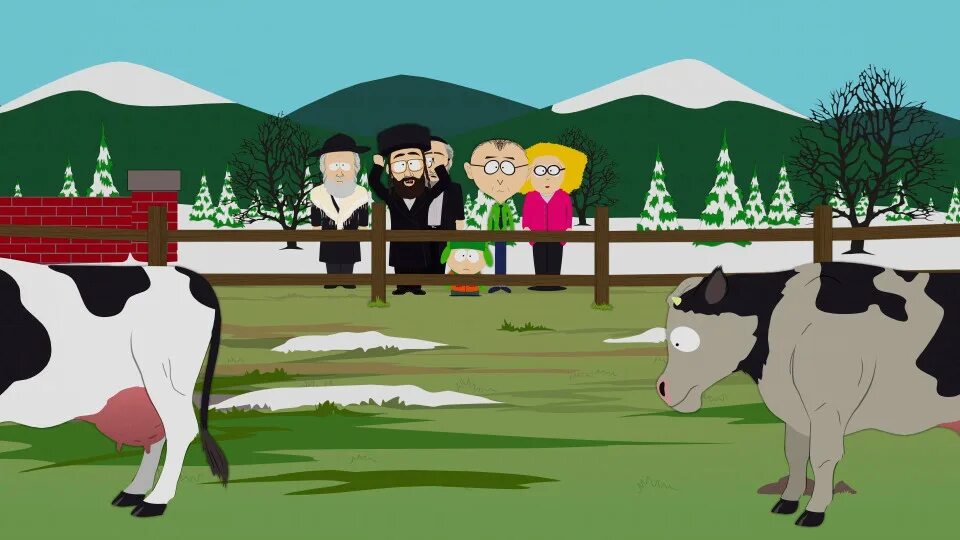 Коровы южного парка. Саус парк рыжая корова. south park коровы. южный парк про спасение телят. корова гиф.