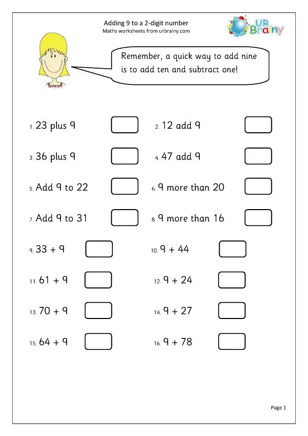 Add 9. Worksheets maths year 2. grade 2 math. math workbook grade 2. adding two digit numbers grade2.