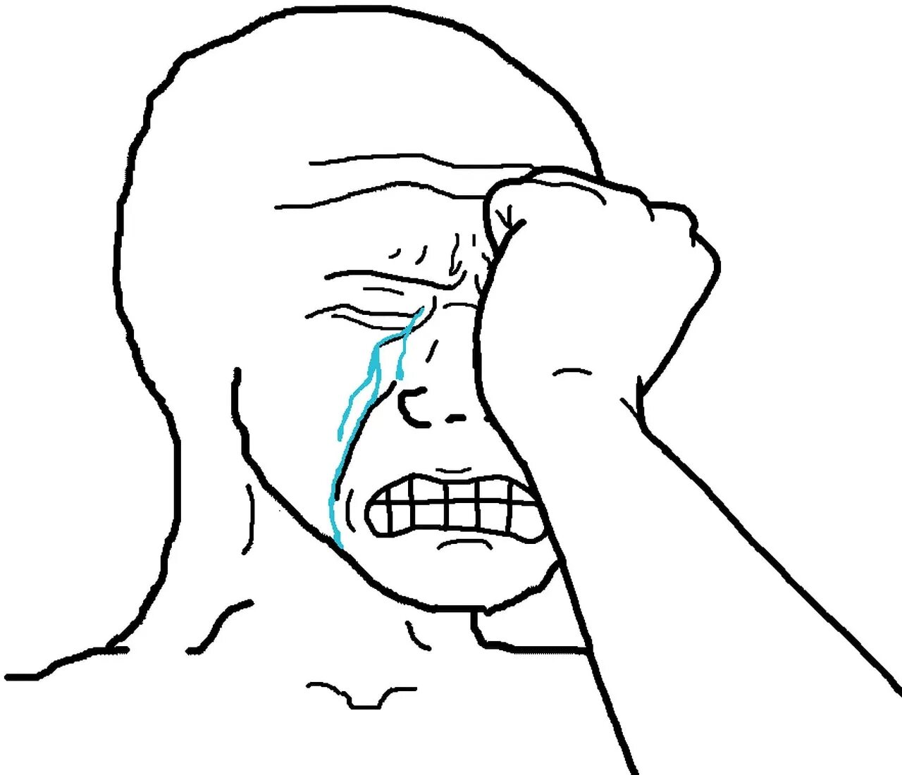 Мем орущий человек. Wojak cry. плачущий wojak. плачущий фейс wojak. мем плачет.