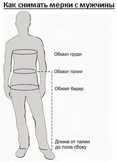 Мерки одежды для мужчин