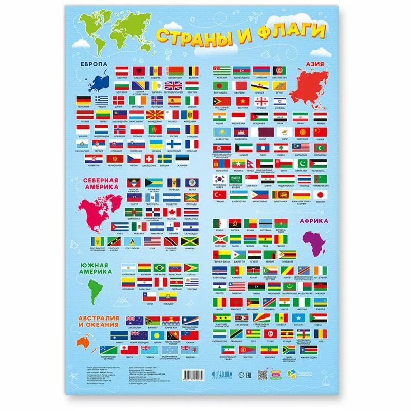 Страны и т и 18. Флаги государств. Флаги всех государств. Обучающие плакаты для детей.