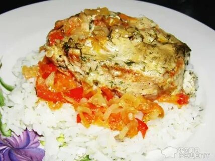 Стейк трески в духовке с овощами