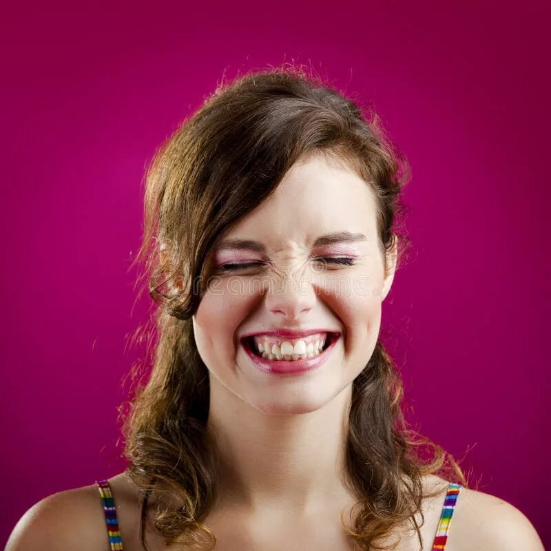 Laughing a lot